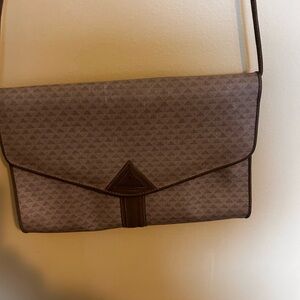 Claiborne Tan Leather Trim Bag